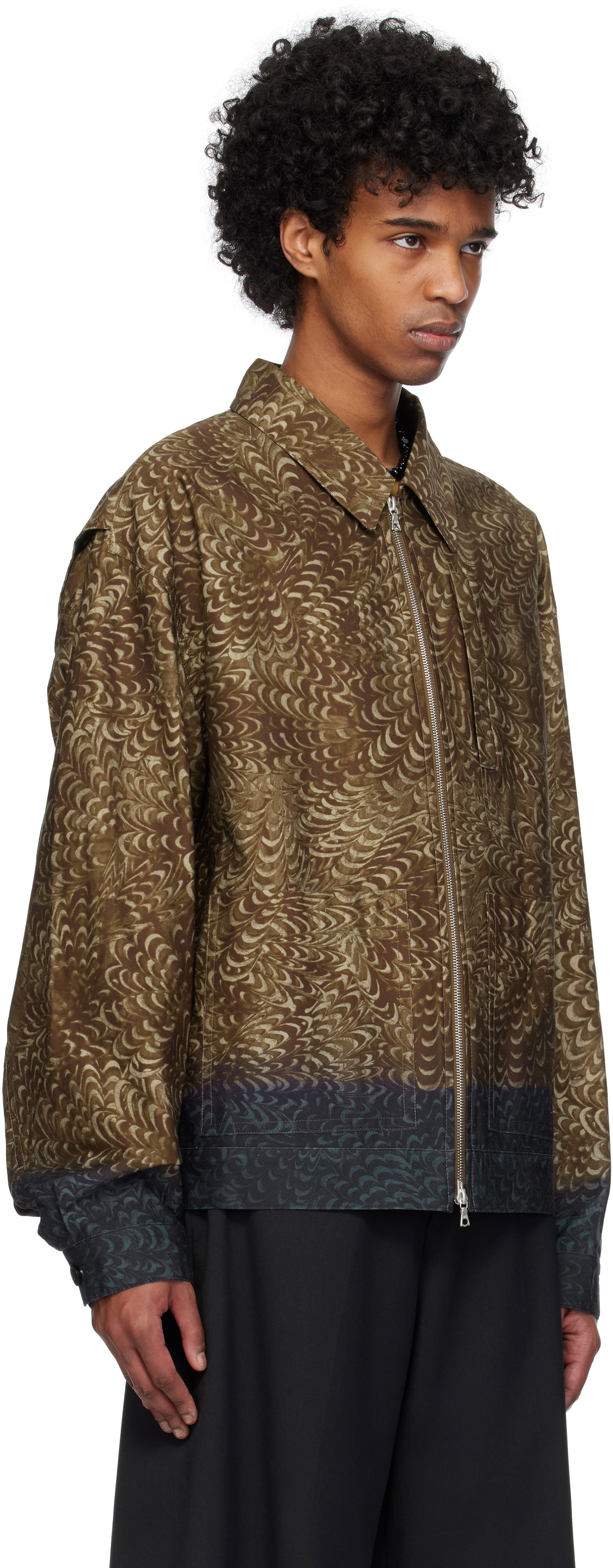 Dries Van Noten Printed Cotton Jacket