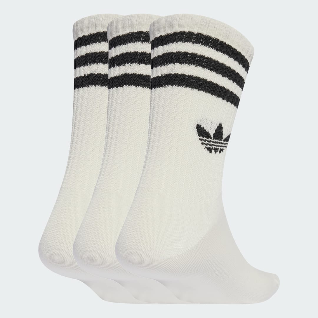 Ponožky adidas Performance 3-Stripes Crew Socks - 3 Pairs Biela | JZ4932, 0