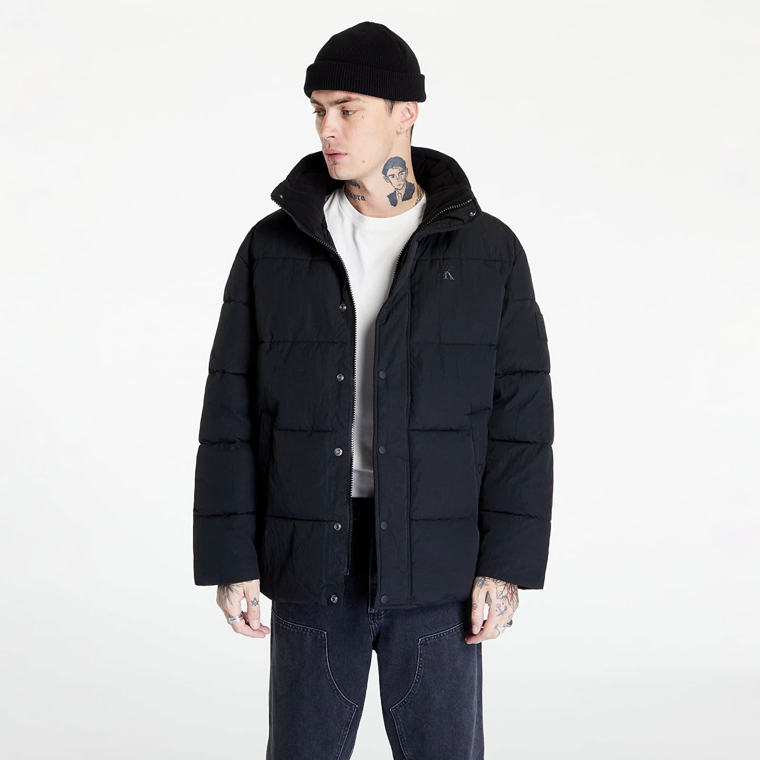 Prešívaná bunda CALVIN KLEIN Jeans Badge Oversized Puffer Čierna | J30J321915 BEH, 0