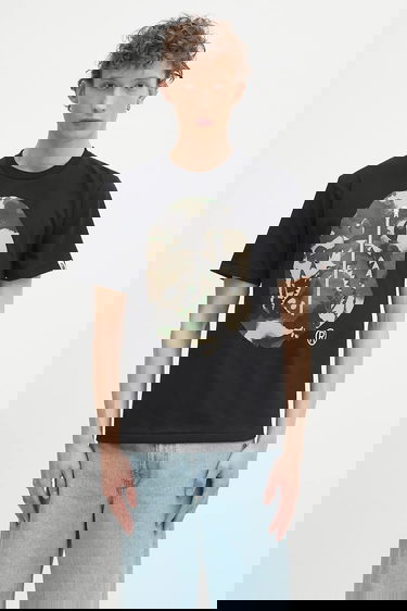 Tričko BAPE A Bathing Ape Map Camo APE Head Shark T-Shirt Čierna | 1L30110023, 0