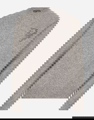 Sveter Dolce & Gabbana Wool Sweater With Embroidery Šedá | GXX02ZJFMIMN0634, 0