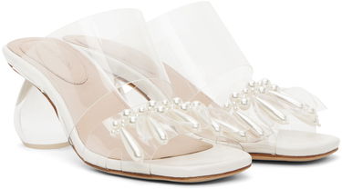 Doplnky Simone Rocha Simone Rocha Beaded Perspex Heeled Sandals Biela | LH12B 0743, 3