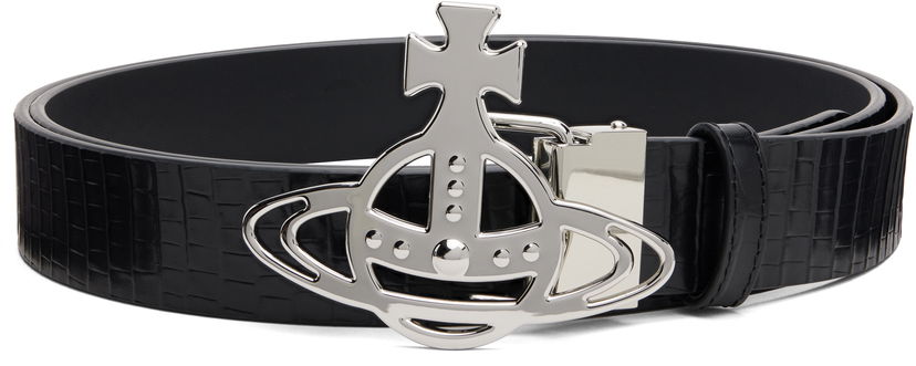 Opasok Vivienne Westwood Vivienne Westwood Line Orb Buckle Belt Čierna | 82010071U-L00C0-