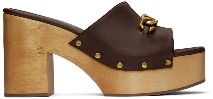 Tenisky a topánky Valentino Valentino Garavani VLogo Chain Platform Mules Hnedá | 2W2S0GC1YZX