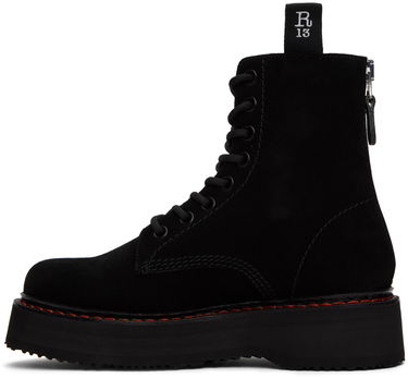 Oblečenie R13 R13 Single Stack Suede Boots Čierna | R13WS025-S096C, 2