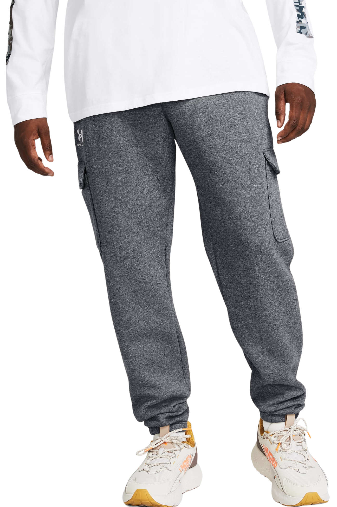 Cargo nohavice Under Armour Essential Fleece Cargo Pant Šedá | 1380376-012, 0