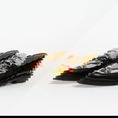 Tenisky a topánky Filling Pieces Embroidered Loafer with Sherpa Trim and Gold Bit Čierna | 112611303287130, 5