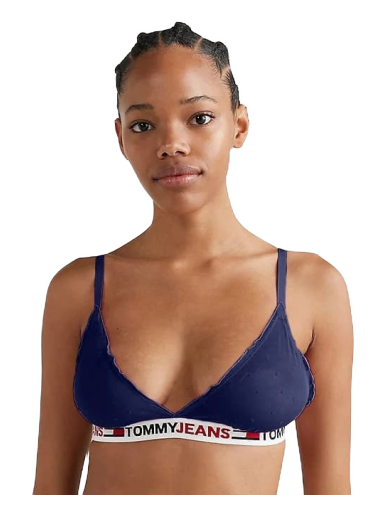 Podprsenka Tommy Hilfiger Mesh Unlined Triangle Modrá | UW0UW03833 DW5