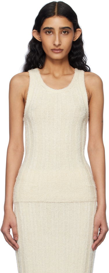 Tielko Khaite KHAITE Lena Knit Tank Top Béžová | 9744309, 0