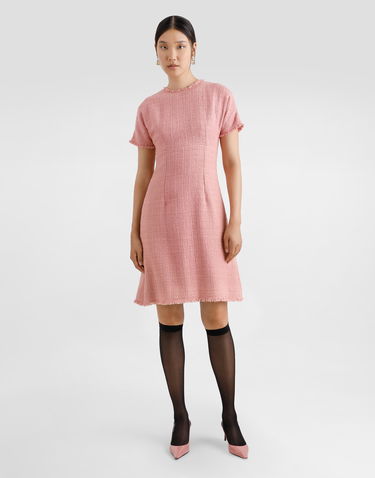 Šaty Dolce & Gabbana Dolce & Gabbana Raschel Tweed Midi Dress Ružová | F6ARVTGDCYKF0473, 1