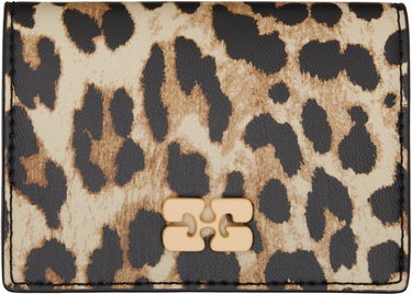 Peňaženka GANNI GANNI Leopard Bou Flap Card Holder Béžová | A6545, 0