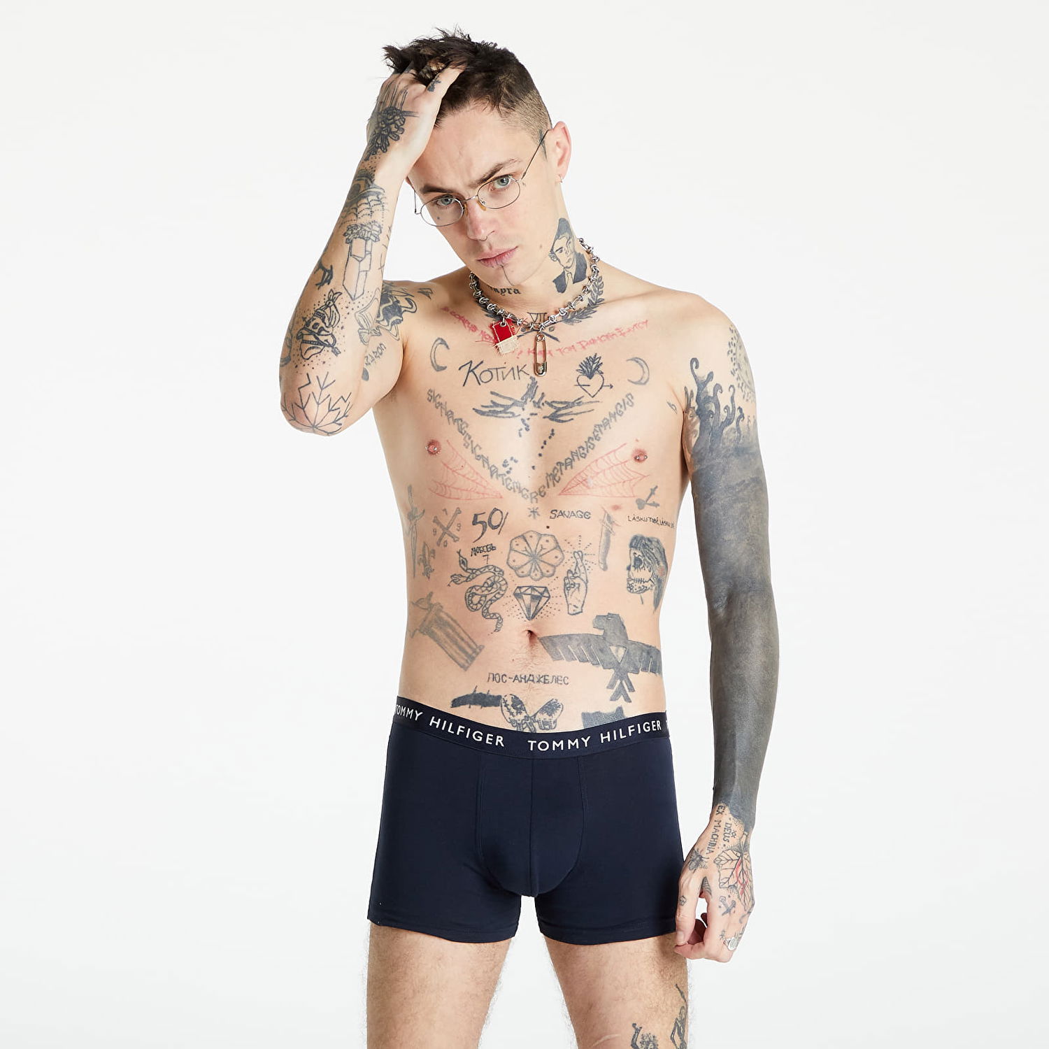 Boxerky Tommy Hilfiger Recycled Essentials 3-Pack Trunk Navy | UM0UM02203 0SF, 1
