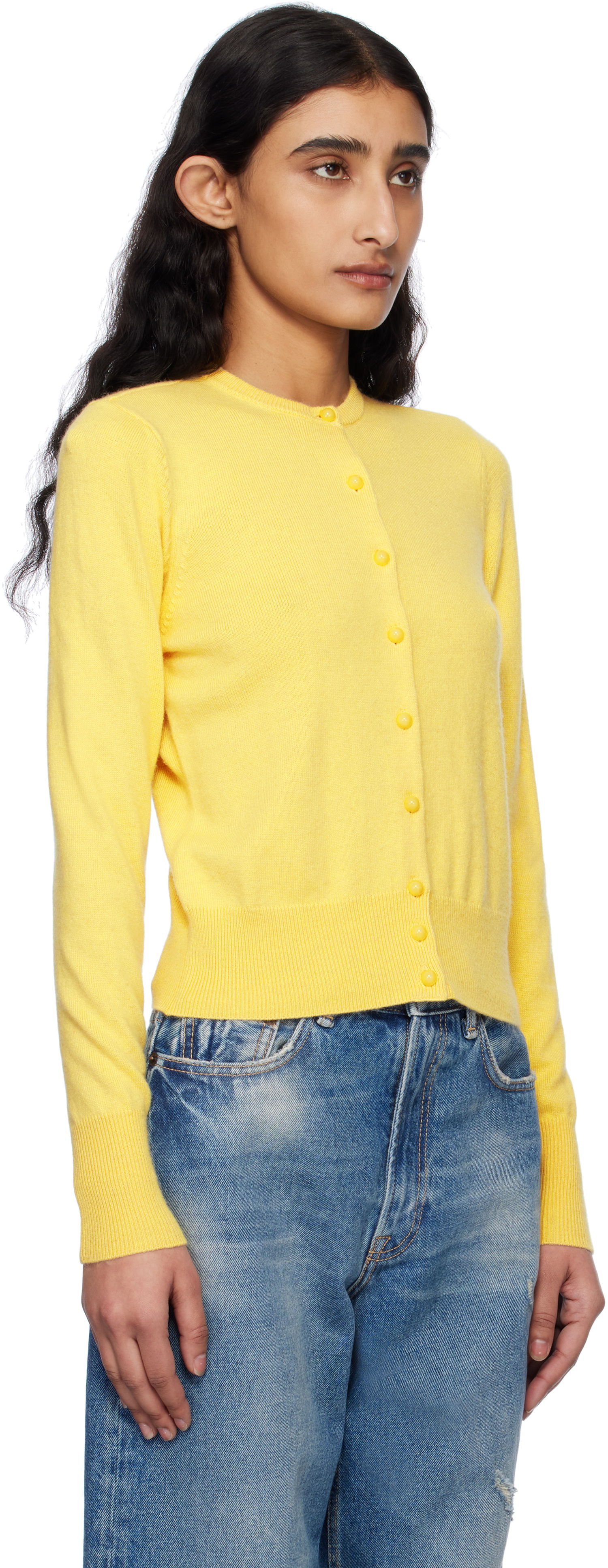 Sveter GUIZIO Guizio Emelie Cropped Cardigan Žltá | S25106S047, 1