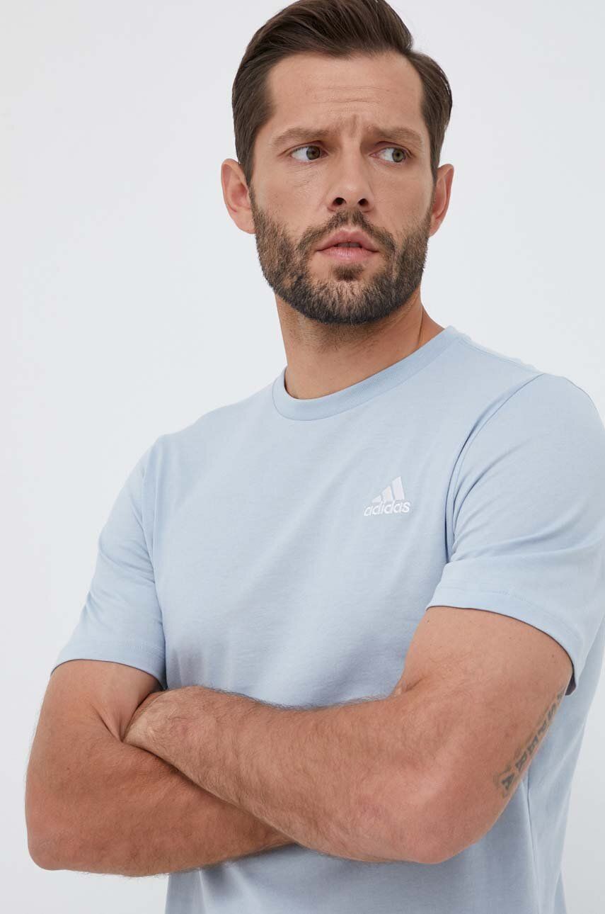 Tričko adidas Originals Essentials Single Jersey Embroidered Small Logo Tee Modrá | IJ6109, 0
