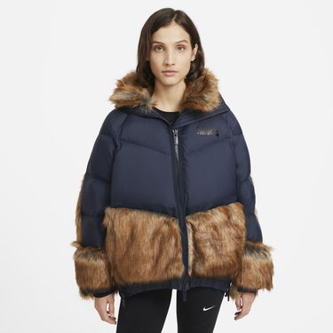 Prešívaná bunda Nike Faux Fur Trim Down Parka Modrá | CT3267-475, 0