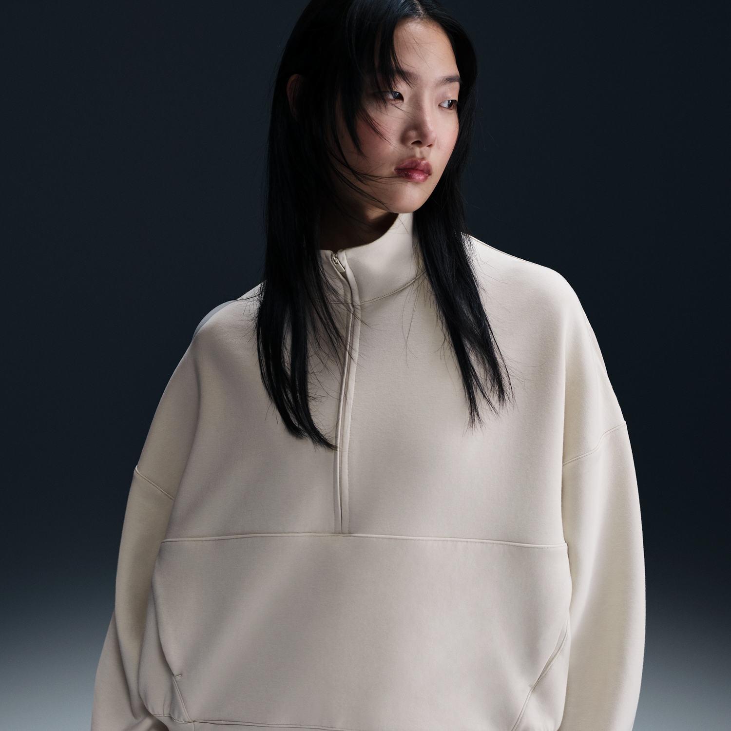 Sveter Nike Nike 24.7 Impossibly Soft Dri-FIT Relaxed Half-Zip Top Biela | HQ8188-104, 0