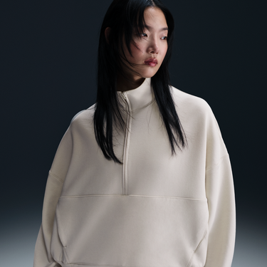 Sveter Nike Nike 24.7 Impossibly Soft Dri-FIT Relaxed Half-Zip Top Biela | HQ8188-104, 0