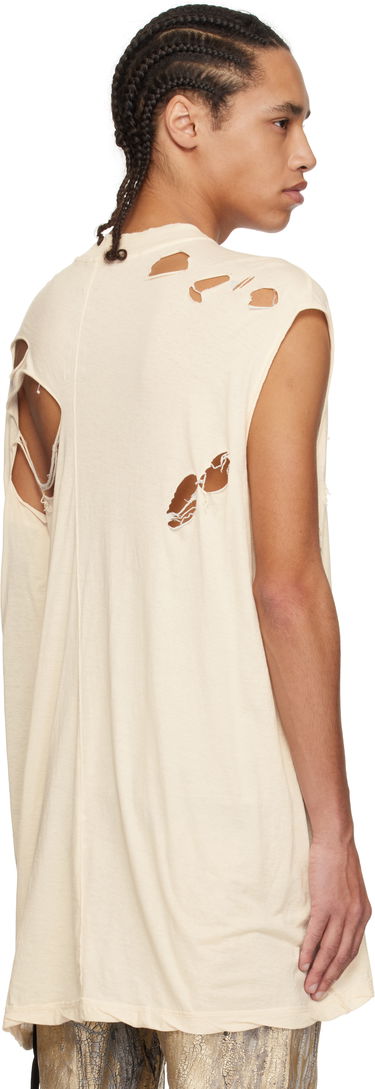 Tielko Rick Owens Rick Owens DRKSHDW Distressed Sleeveless T-Shirt Béžová | DU01E3158 BHNDSD, 2