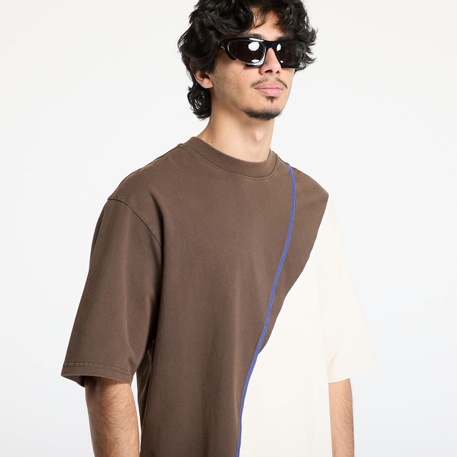 Tričko A-COLD-WALL* A-COLD-WALL* Spliced T-Shirt Hnedá | ACWMTS211 Brown, 1