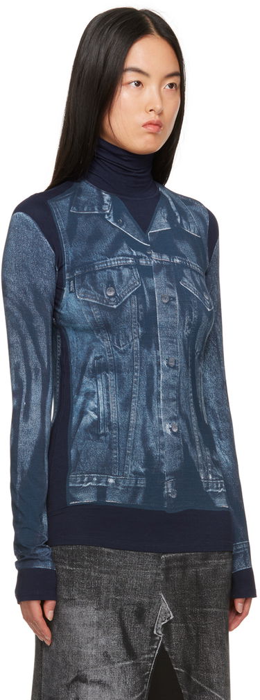 Sveter Jean Paul Gaultier Jean Paul Gaultier Trompe L'œil Turtleneck Top Modrá | 23/15-U-TO103-J530-5950, 1