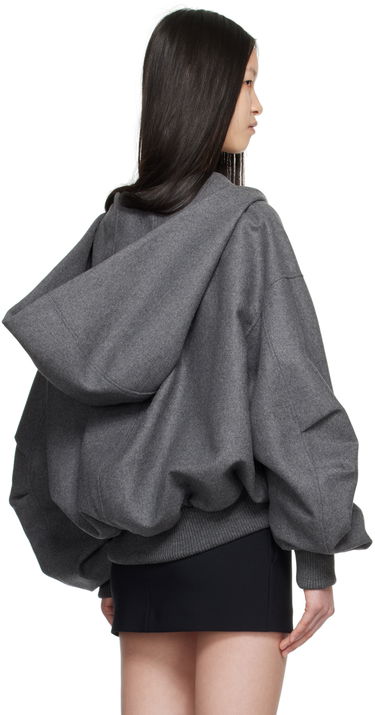 Mikina The Attico Attico Hooded Bomber Jacket Šedá | 248WCB41 W055, 2