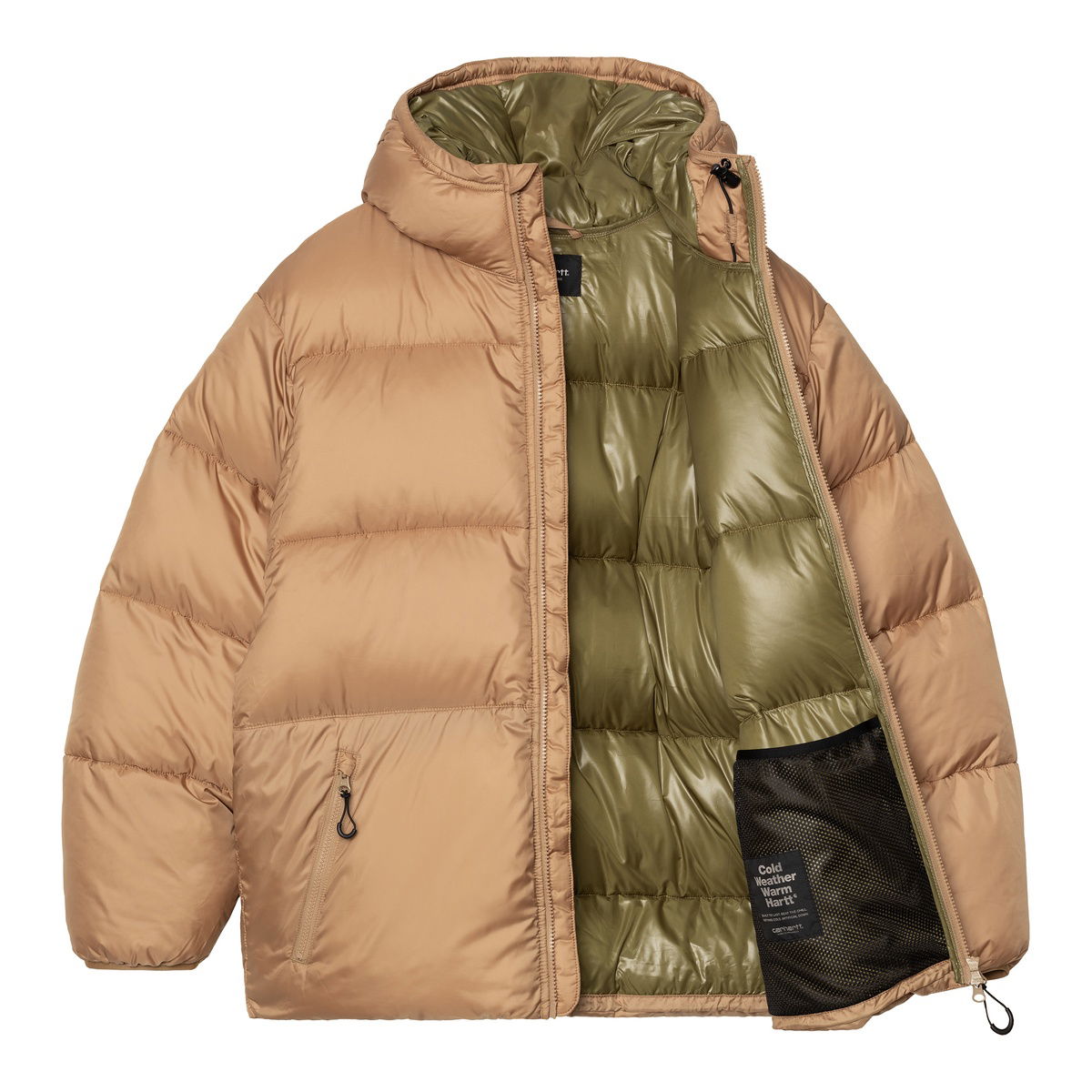 Prešívaná bunda Carhartt WIP Hooded Puffer Jacket Hnedá | I033920_9, 1