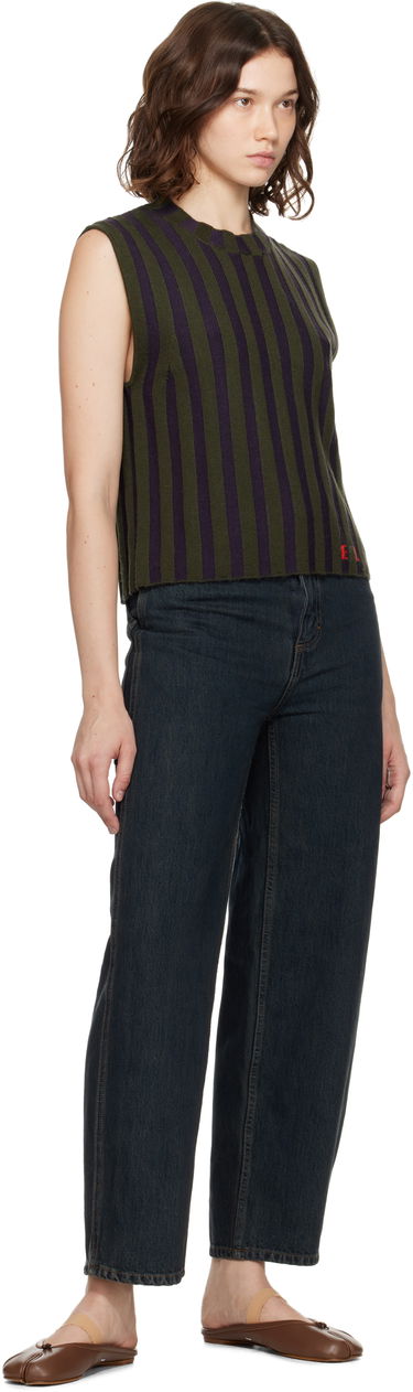 Tielko Eckhaus Latta Eckhaus Latta Striped Sleeveless Top Zelené | 8025-EL-PF25-M -, 3