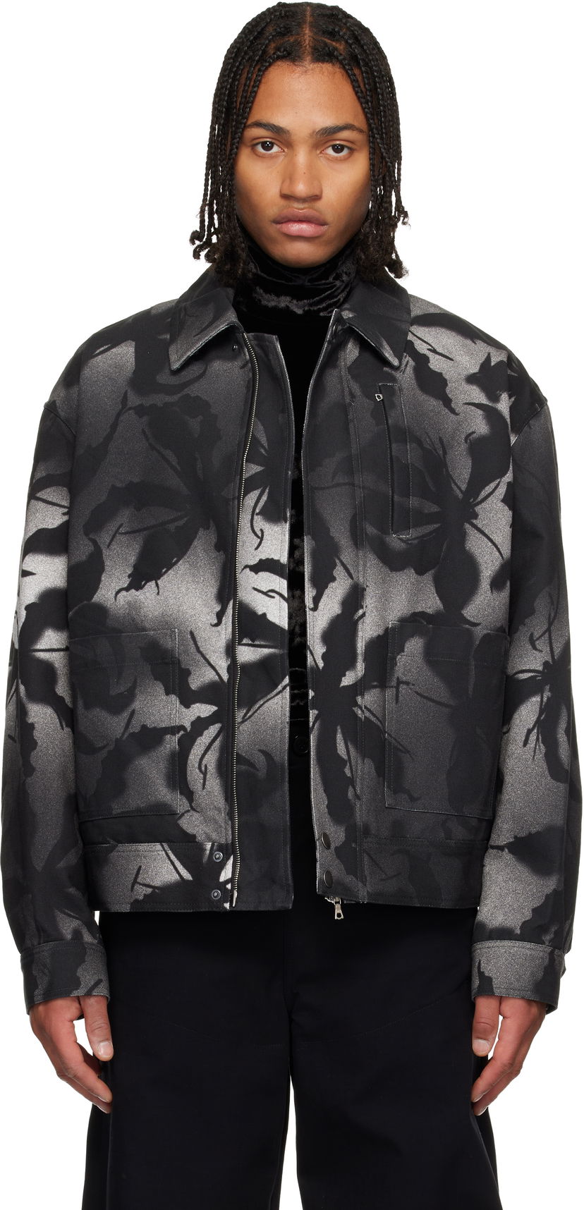 Bunda Dries Van Noten Dries Van Noten Faded Floral Print Workwear Jacket Rôznofarebný | 252-020572-2369