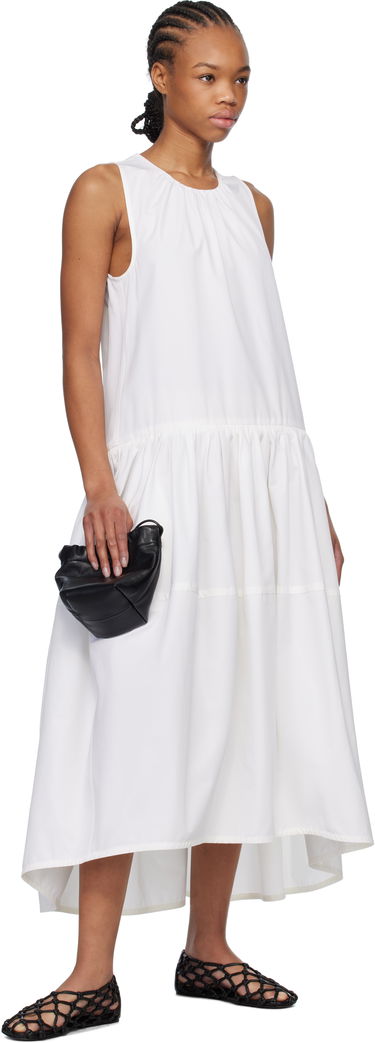 Šaty Jil Sander Jil Sander Crew-Neck Midi Dress Biela | J02CT0452_J45002, 3