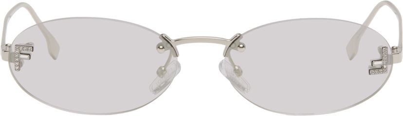 Slnečné okuliare FENDI 'Fendi First' Crystal Sunglasses Metalická | FE4075US@5416C 840126860436