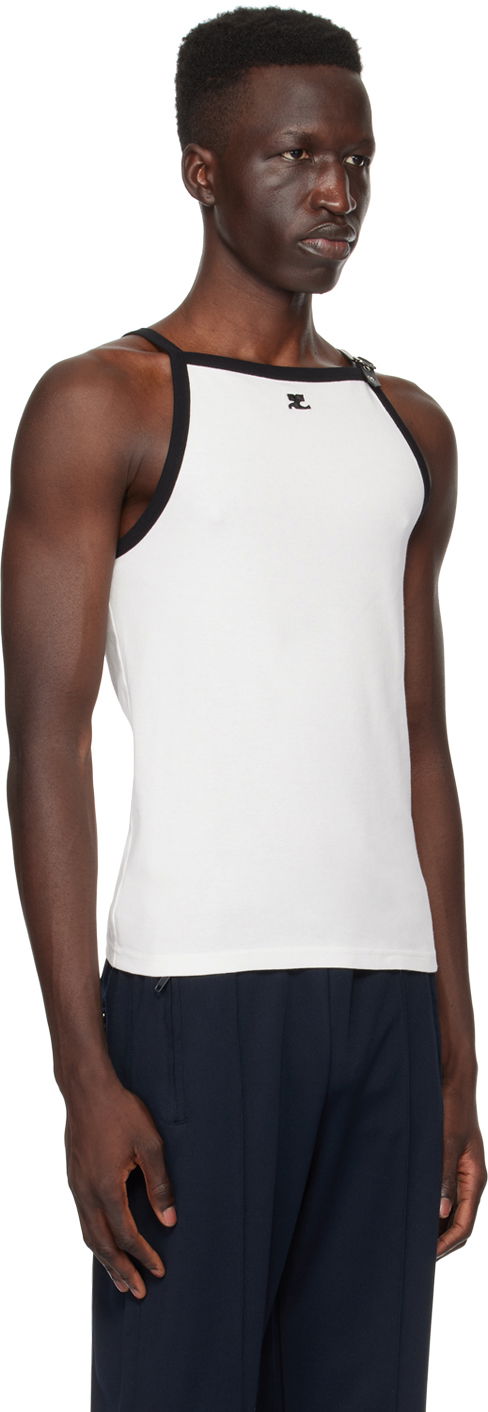 Tielko Courrèges Courrèges Buckle Detail Tank Biela | 124JDE068JS0070, 1