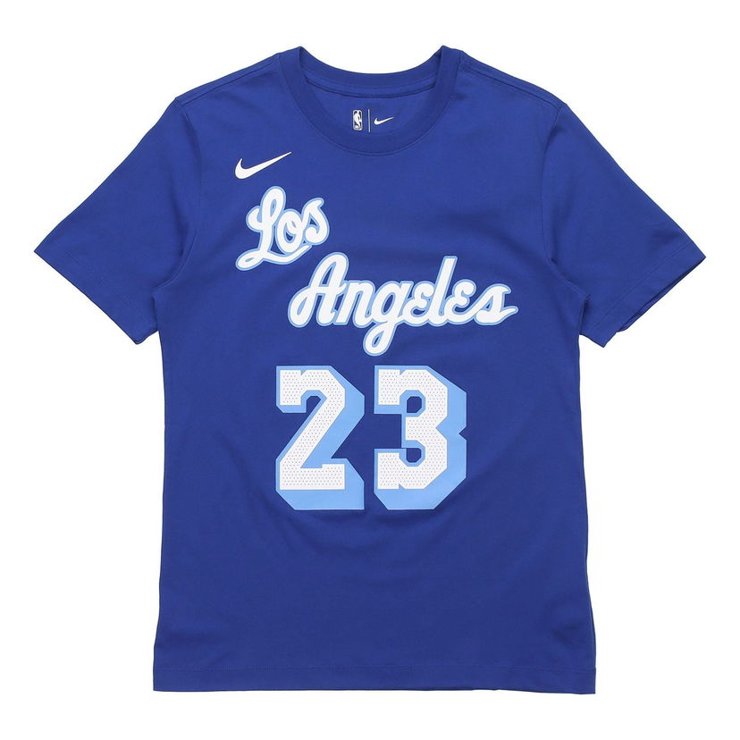 Dres Nike Los Angeles Lakers LeBron James #23 Basketball T-Shirt Modrá | CT9915-495
