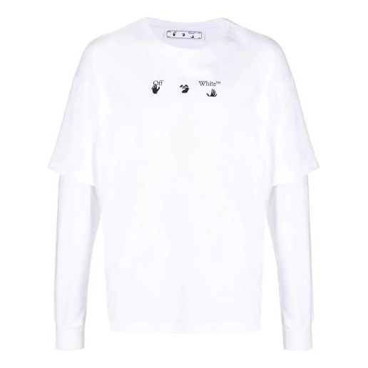 Tričko Off-White Double Layer Logo T-Shirt Biela | OMAB022S21JER0010145, 0