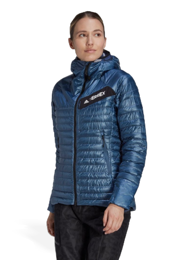 Bunda adidas Performance Jacket Techrock Year-Round Down Hooded Navy | HT1987