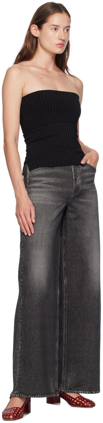 Džínsy rag & bone Miramar Sofie Full Length Wide-Leg Trousers Čierna | WCW24F70018201, 3