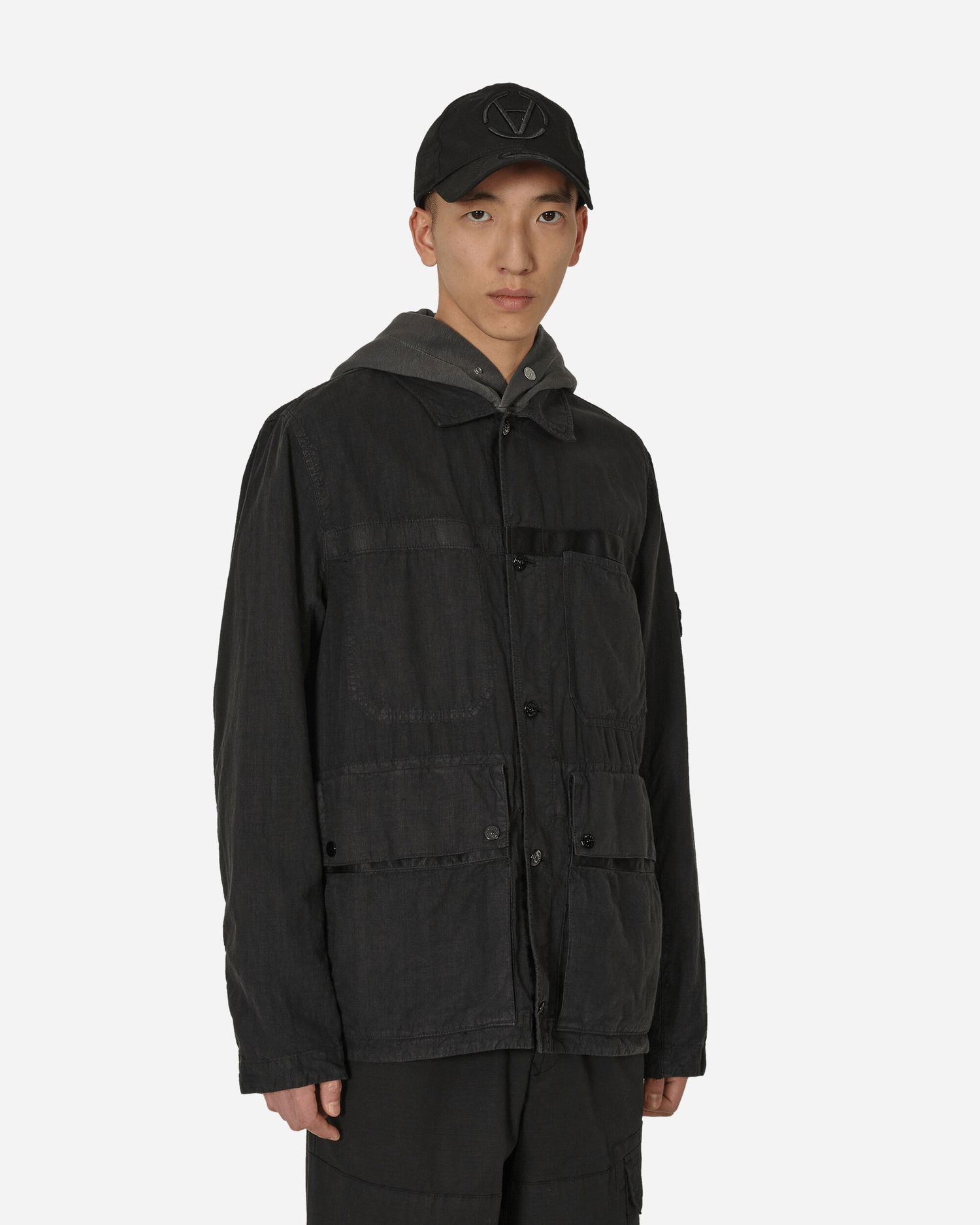 Bunda Stone Island Lino Nylon Tela-TC Field Jacket Čierna | 801542330 V0029, 0