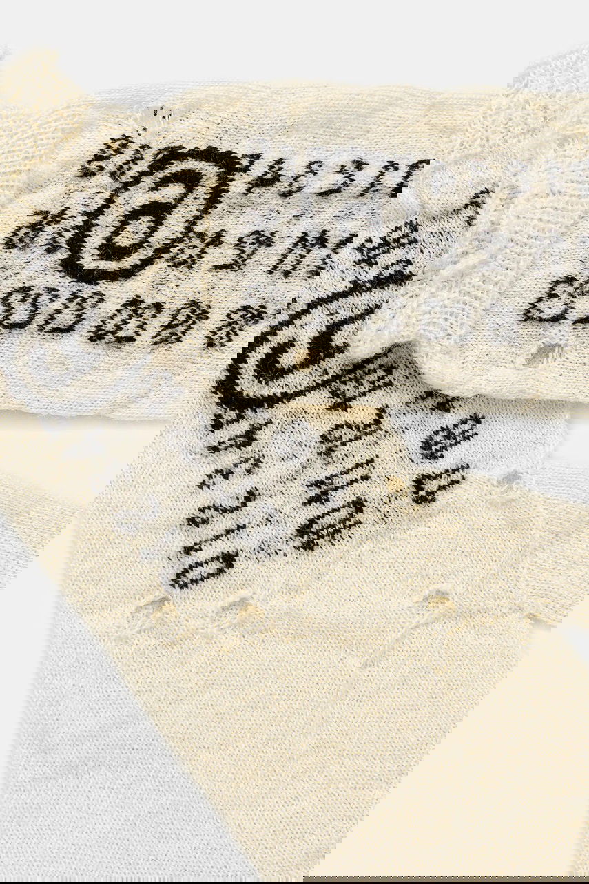 Rukavice Maison Margiela Distressed Woolen Knitted Gloves with Numerical Label Béžová | S52TS0043.M13135.103, 1