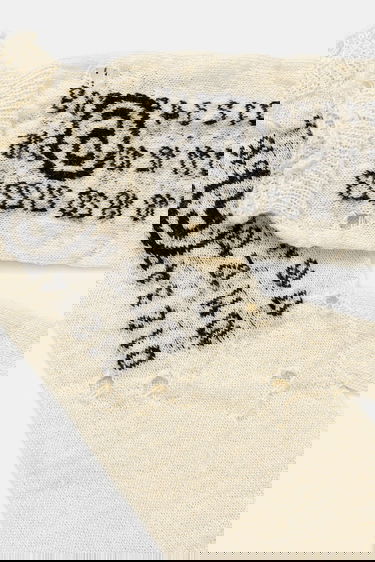 Rukavice Maison Margiela Distressed Woolen Knitted Gloves with Numerical Label Béžová | S52TS0043.M13135.103, 1