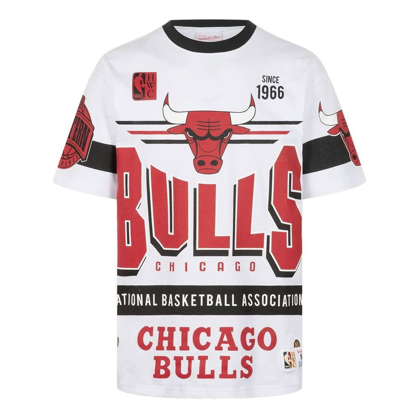 Tričko Mitchell & Ness Mitchell & Ness NBA Origins Premium Vintage Chicago Bulls T-Shirt Biela | FC9265-CBUWHIT