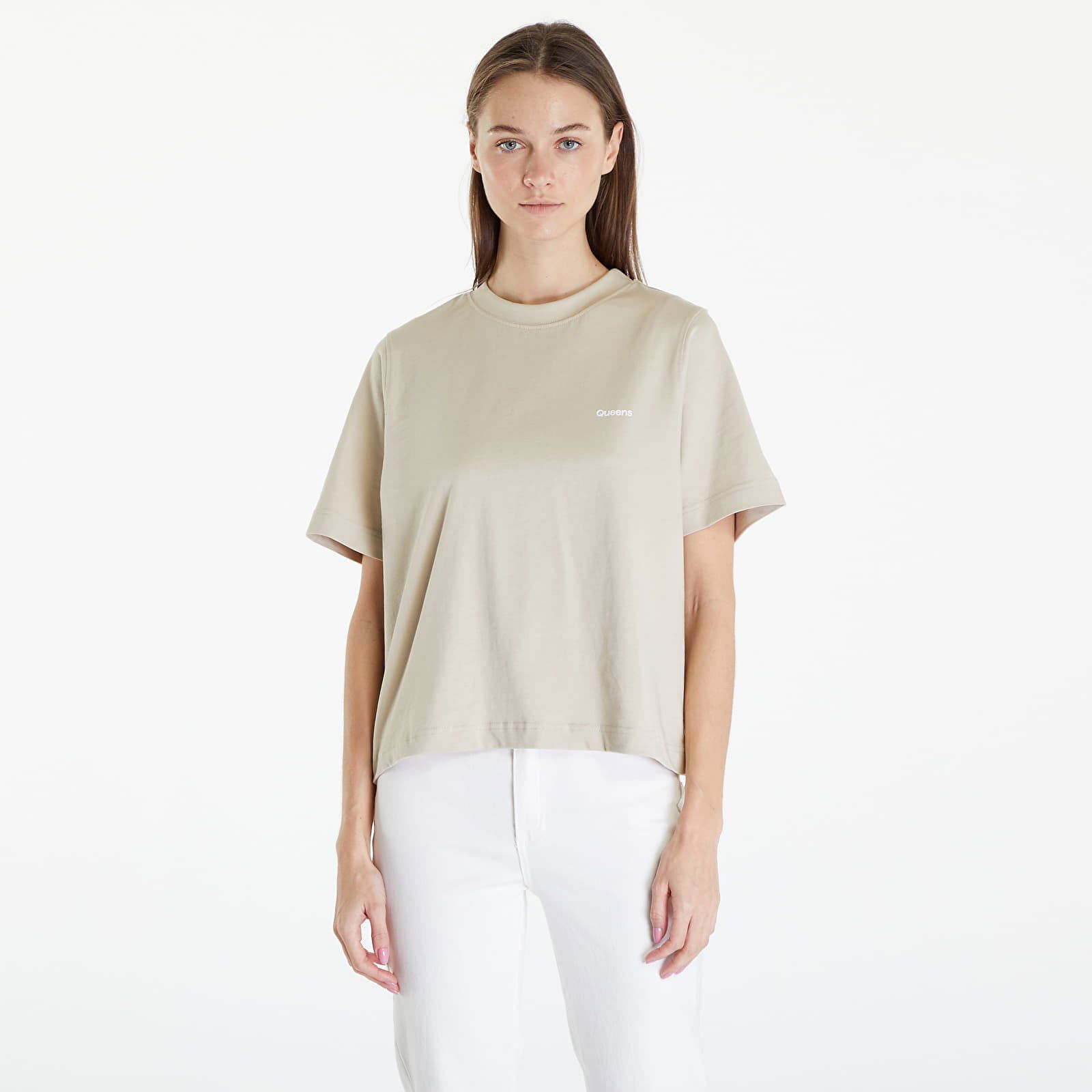 Essential T-Shirt With Contrast Print Beige