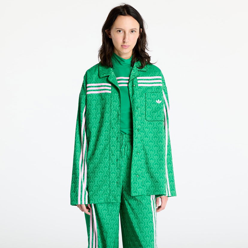 Pyžamo adidas Originals Pyjama Top Green Zelené | JN7659