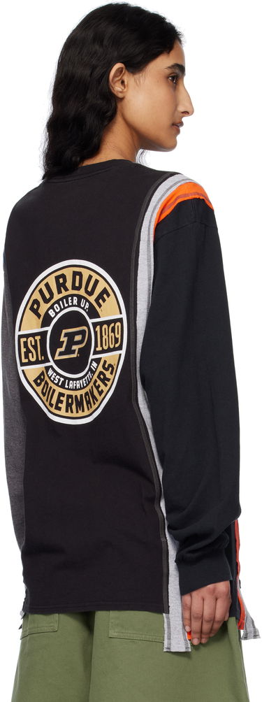 Sveter Needles NEEDLES 7 Cuts College Long Sleeve T-Shirt Čierna | QV409, 2
