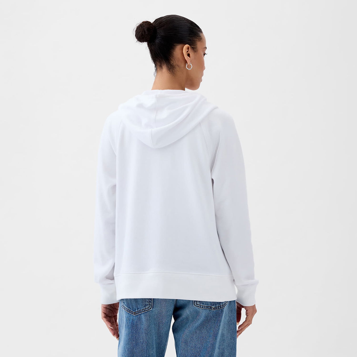Mikina GAP Fullzip Logo Hoodie Optic White V6 Biela | 870536-04, 1