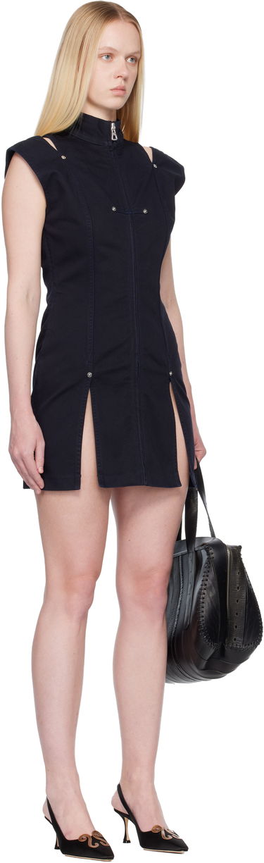 Šaty Jean Paul Gaultier 'The Short Denim Slit' Minidress Čierna | 25/04-W-DR080-W049-59, 1