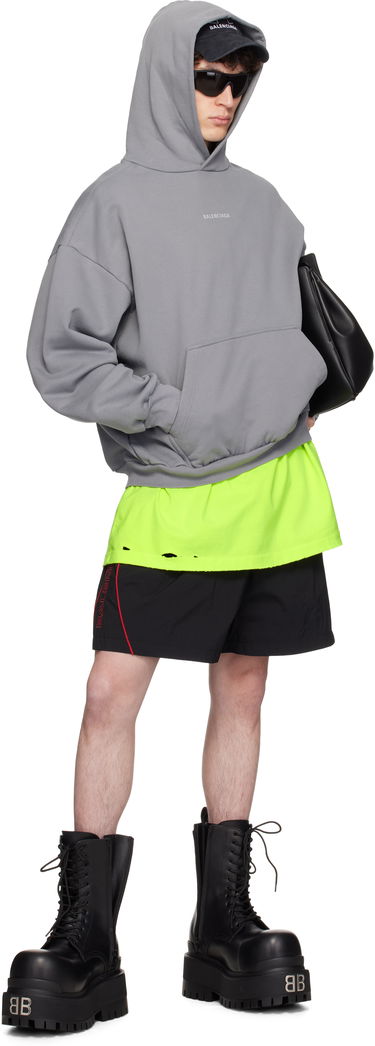 Mikina Balenciaga Reflective Moll Arch Medium Fit Hoodie Šedá | 767877TRVP8, 3