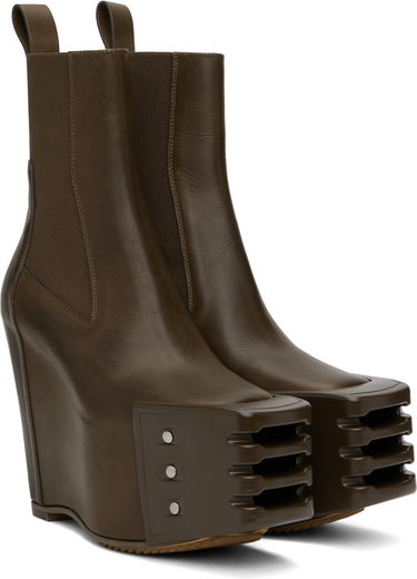 Oblečenie Rick Owens Rick Owens Porterville Grilled Wedge Beatle Chelsea Boots Hnedá | RO02D3848 LOOGR, 3