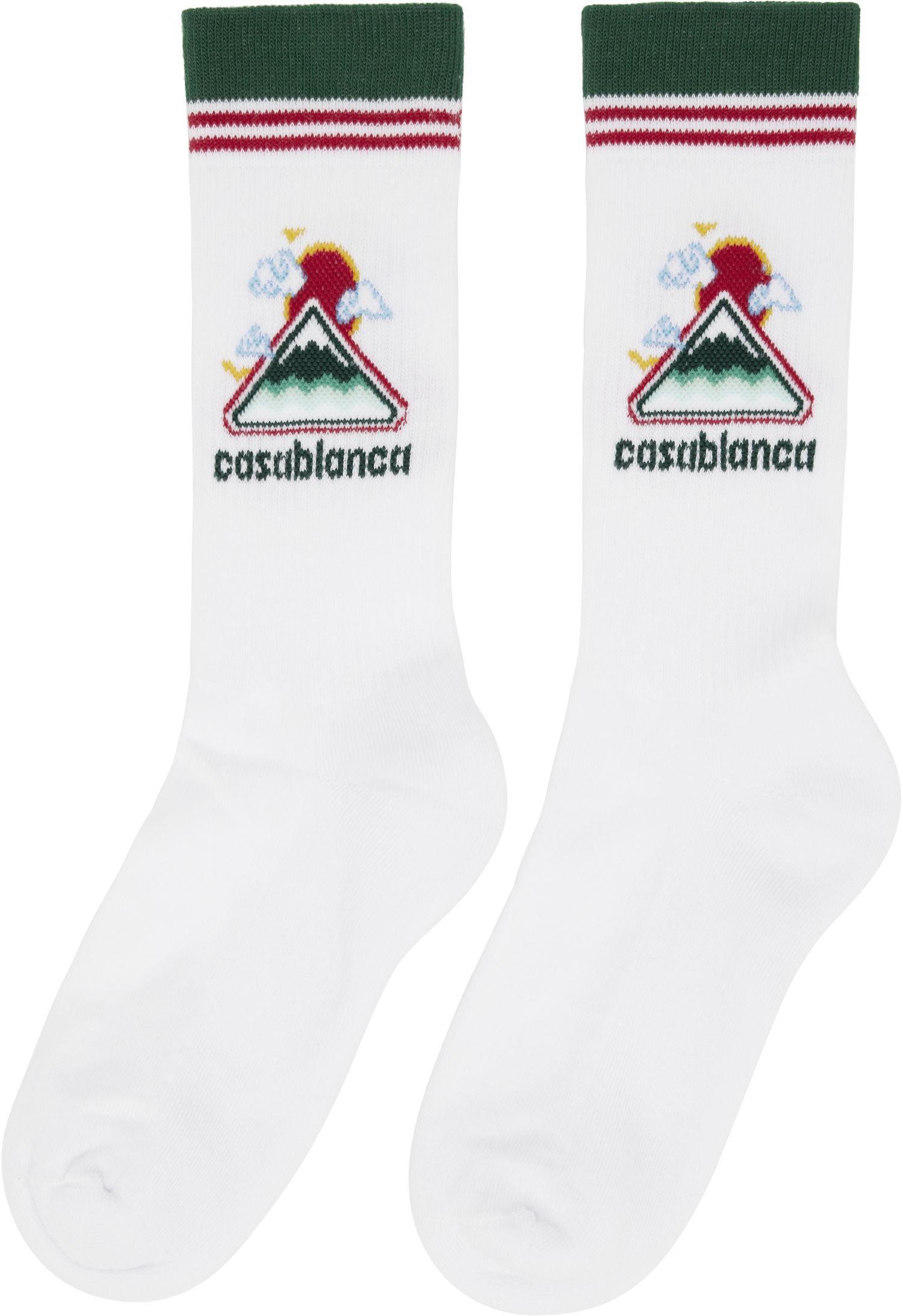 Ponožky Casablanca Casablanca Montagne Ondulee Socks Biela | APF25-ACC-010-02, 1