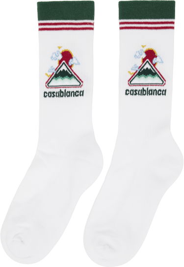 Ponožky Casablanca Casablanca Montagne Ondulee Socks Biela | APF25-ACC-010-02, 1
