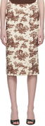 Miaou Moni Toile Print Midi Skirt