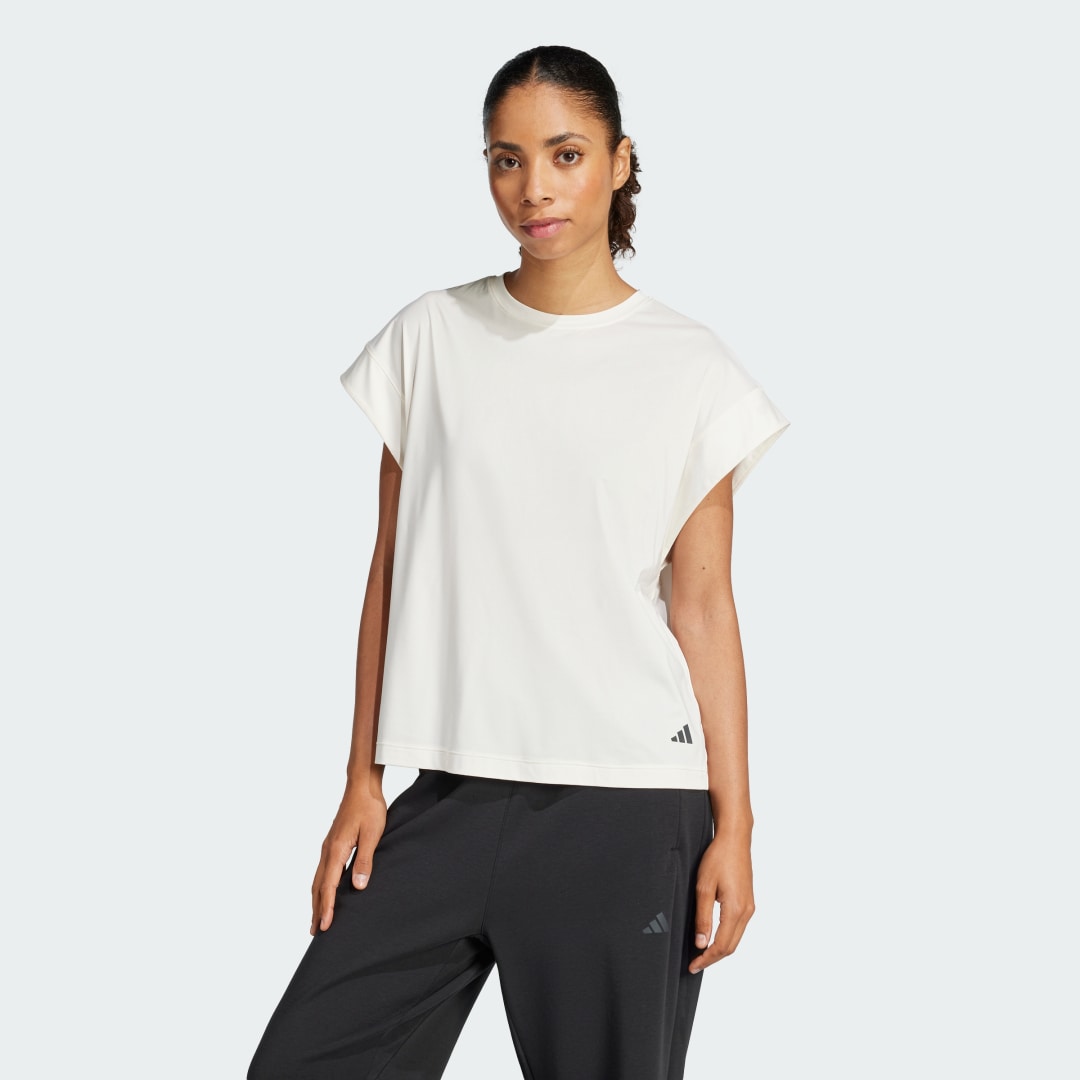 Tričko adidas Performance Studio Relaxed Fit Training T-Shirt Biela | JL7799, 0